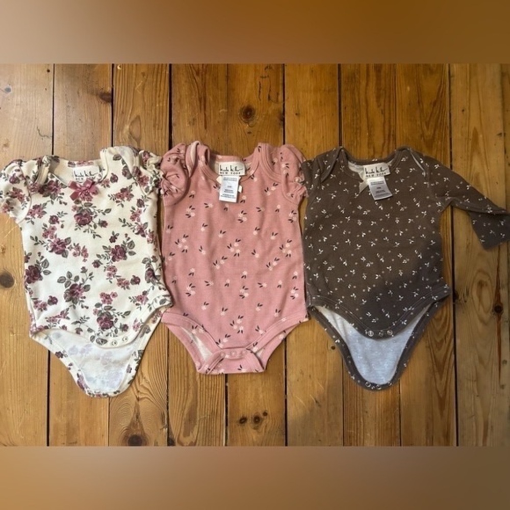 Nicole Miller Floral and Solid Bodysuit Set